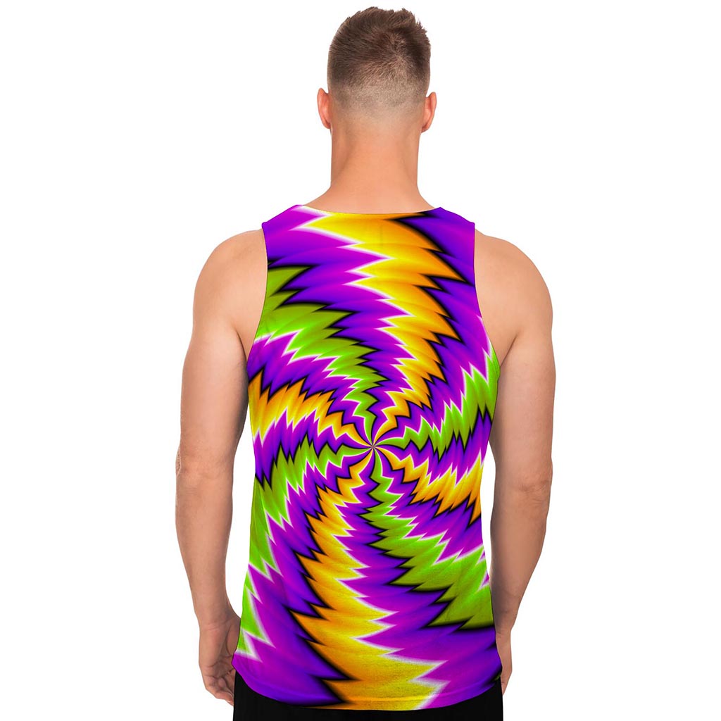 Dizzy Vortex Moving Optical Illusion Men's Tank Top