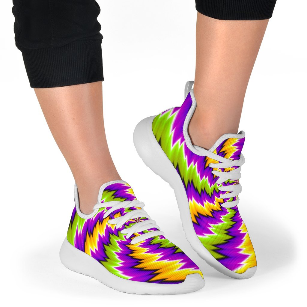 Dizzy Vortex Moving Optical Illusion Mesh Knit Shoes GearFrost