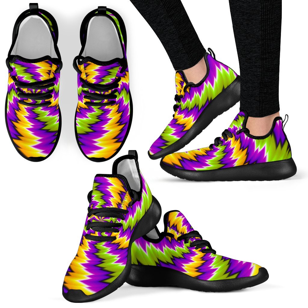 Dizzy Vortex Moving Optical Illusion Mesh Knit Shoes GearFrost