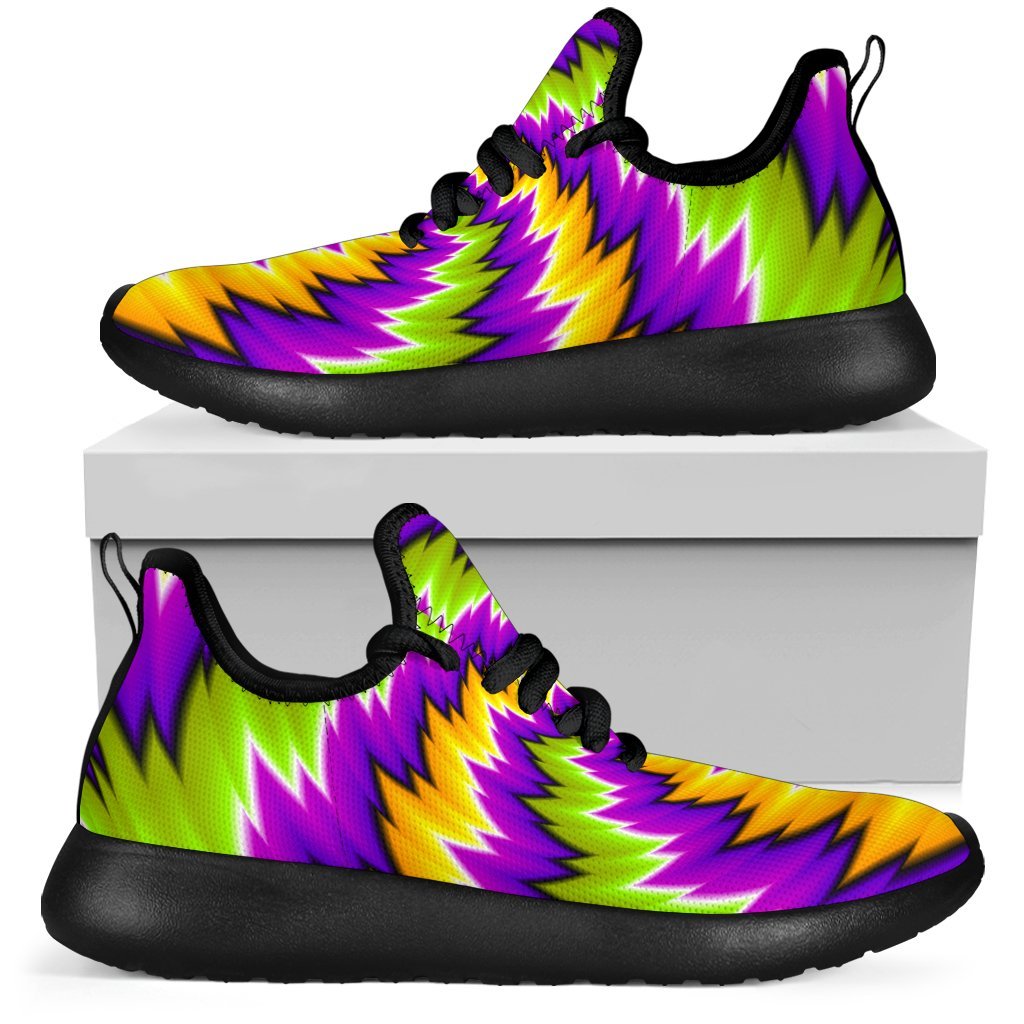 Dizzy Vortex Moving Optical Illusion Mesh Knit Shoes GearFrost