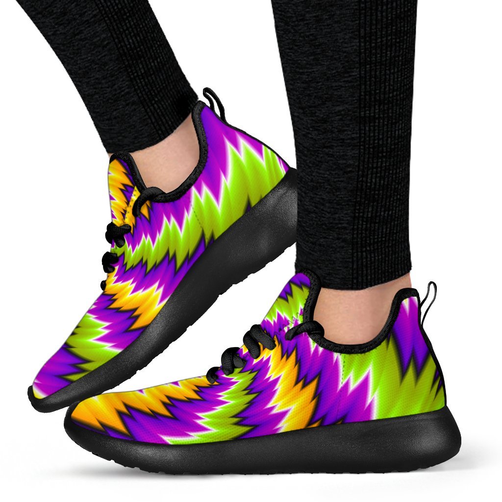 Dizzy Vortex Moving Optical Illusion Mesh Knit Shoes GearFrost