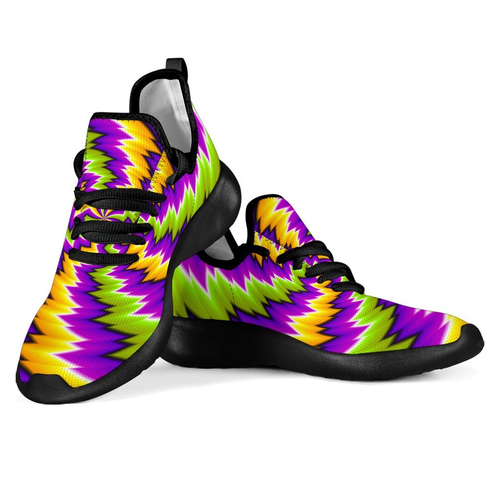 Dizzy Vortex Moving Optical Illusion Mesh Knit Shoes GearFrost