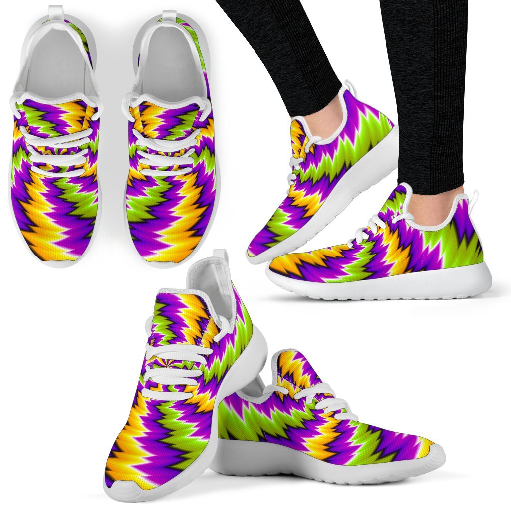 Dizzy Vortex Moving Optical Illusion Mesh Knit Shoes GearFrost