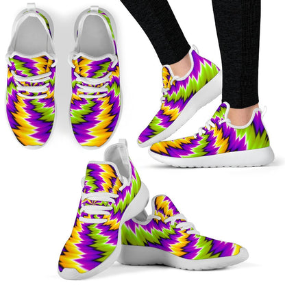 Dizzy Vortex Moving Optical Illusion Mesh Knit Shoes GearFrost