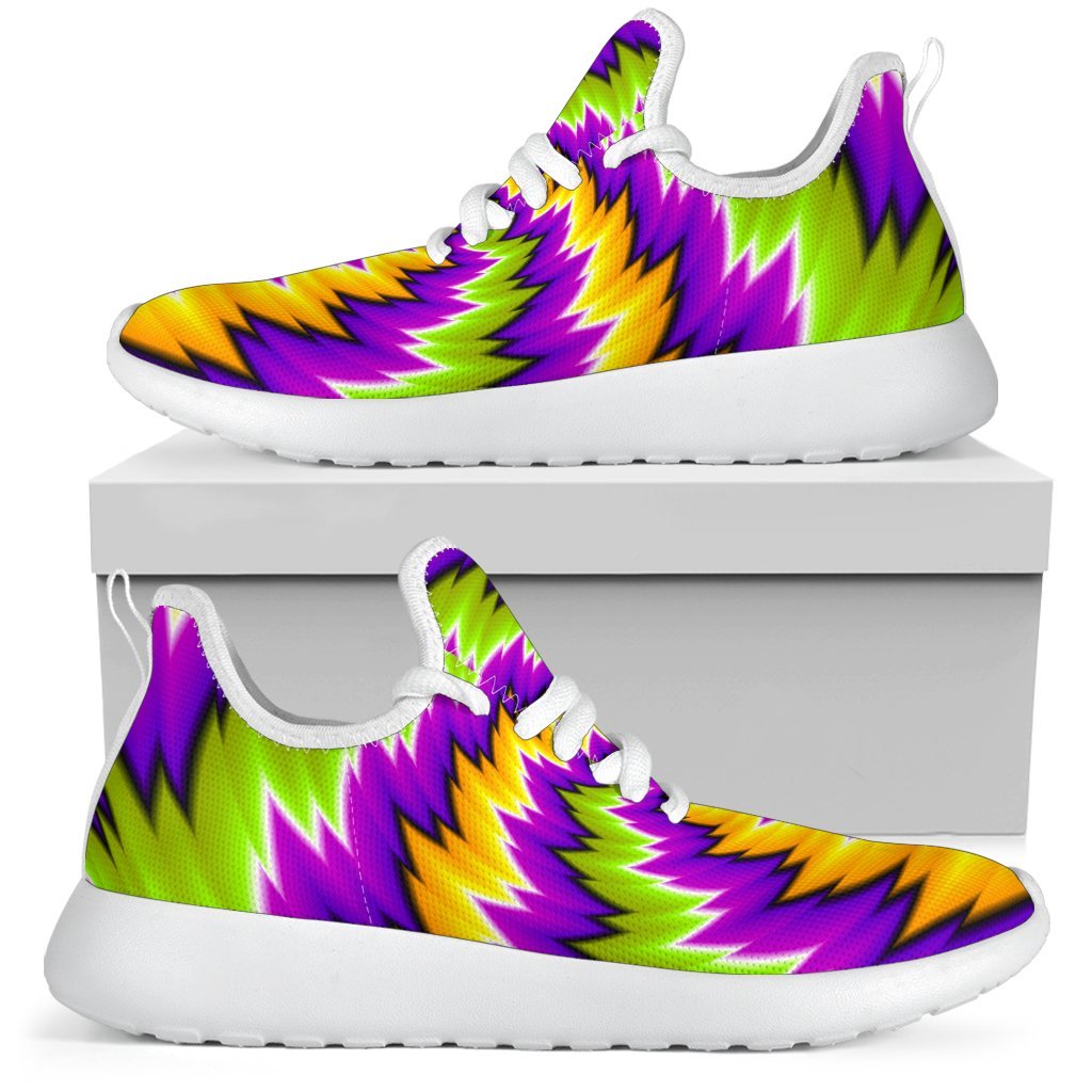 Dizzy Vortex Moving Optical Illusion Mesh Knit Shoes GearFrost