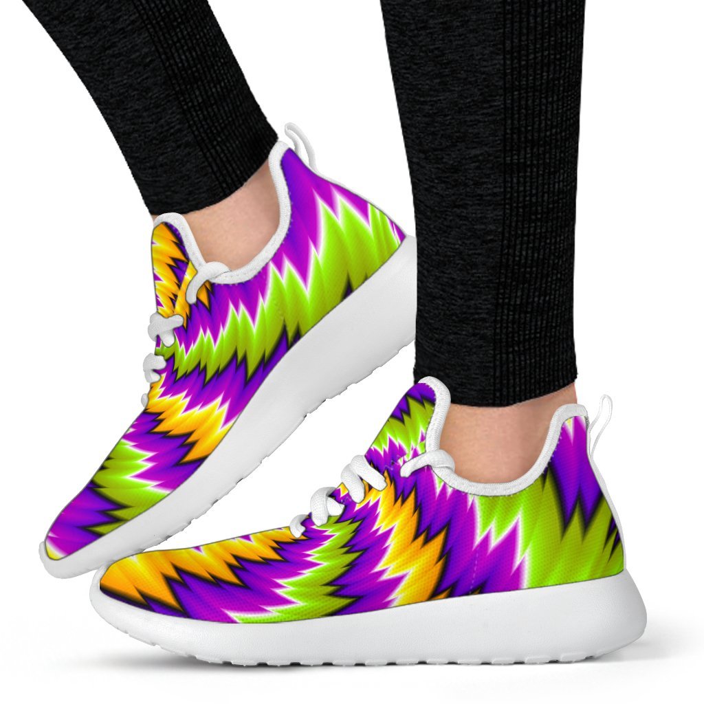 Dizzy Vortex Moving Optical Illusion Mesh Knit Shoes GearFrost