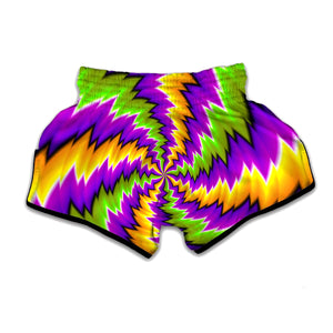 Dizzy Vortex Moving Optical Illusion Muay Thai Boxing Shorts