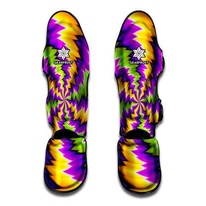 Dizzy Vortex Moving Optical Illusion Muay Thai Shin Guard