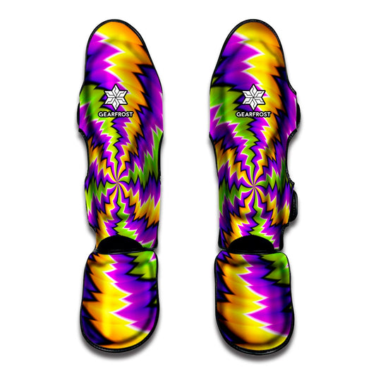 Dizzy Vortex Moving Optical Illusion Muay Thai Shin Guard