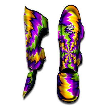 Dizzy Vortex Moving Optical Illusion Muay Thai Shin Guard