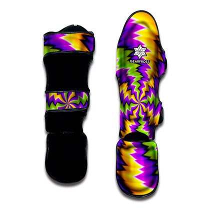 Dizzy Vortex Moving Optical Illusion Muay Thai Shin Guard