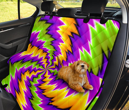 Dizzy Vortex Moving Optical Illusion Pet Car Back Seat Cover