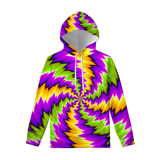 Dizzy Vortex Moving Optical Illusion Pullover Hoodie