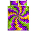 Dizzy Vortex Moving Optical Illusion Quilt Bed Set