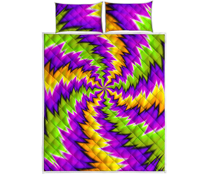 Dizzy Vortex Moving Optical Illusion Quilt Bed Set
