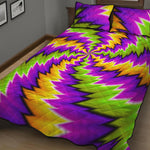 Dizzy Vortex Moving Optical Illusion Quilt Bed Set
