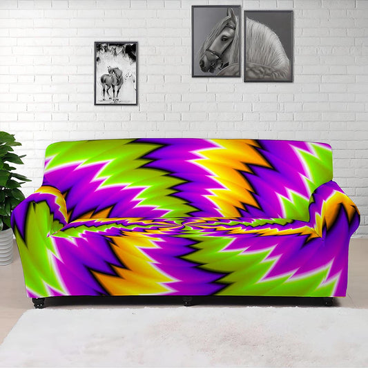 Dizzy Vortex Moving Optical Illusion Sofa Cover