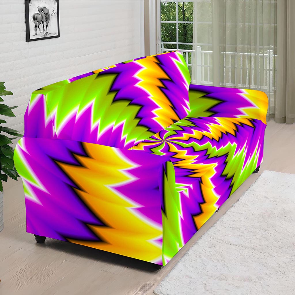 Dizzy Vortex Moving Optical Illusion Sofa Cover