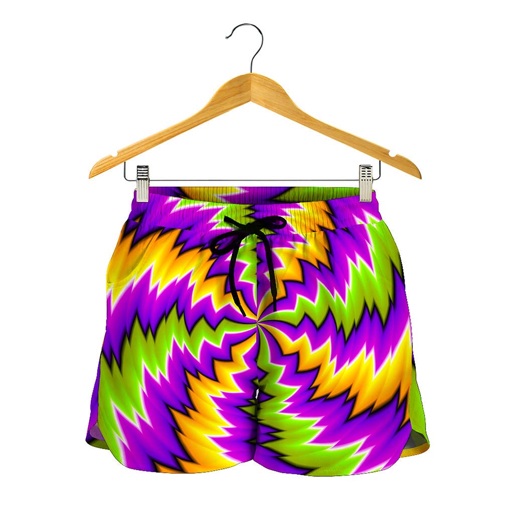 Dizzy Vortex Moving Optical Illusion Women's Shorts