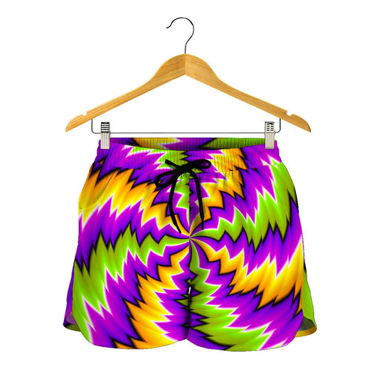 Dizzy Vortex Moving Optical Illusion Women's Shorts