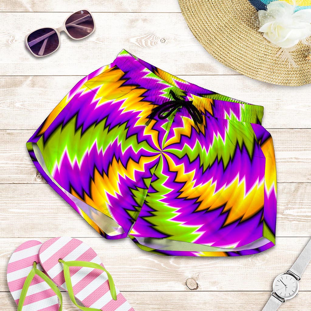 Dizzy Vortex Moving Optical Illusion Women's Shorts