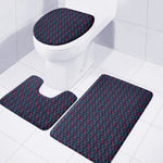 DNA Helix Pattern Print 3 Piece Bath Mat Set