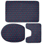 DNA Helix Pattern Print 3 Piece Bath Mat Set