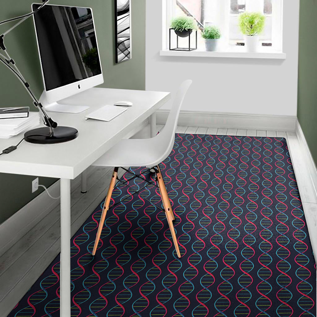 DNA Helix Pattern Print Area Rug