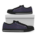 DNA Helix Pattern Print Black Low Top Sneakers