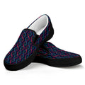 DNA Helix Pattern Print Black Slip On Sneakers
