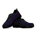 DNA Helix Pattern Print Black Sneakers