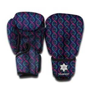 DNA Helix Pattern Print Boxing Gloves