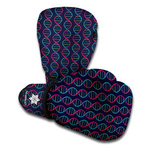 DNA Helix Pattern Print Boxing Gloves