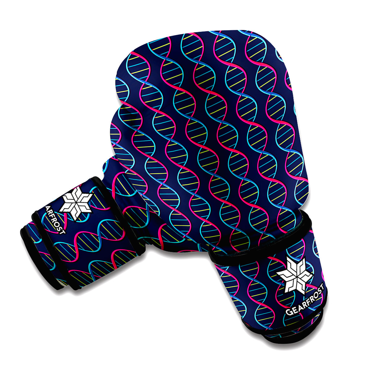 DNA Helix Pattern Print Boxing Gloves