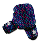 DNA Helix Pattern Print Boxing Gloves