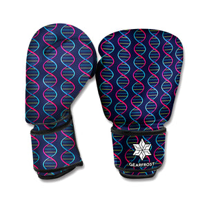 DNA Helix Pattern Print Boxing Gloves