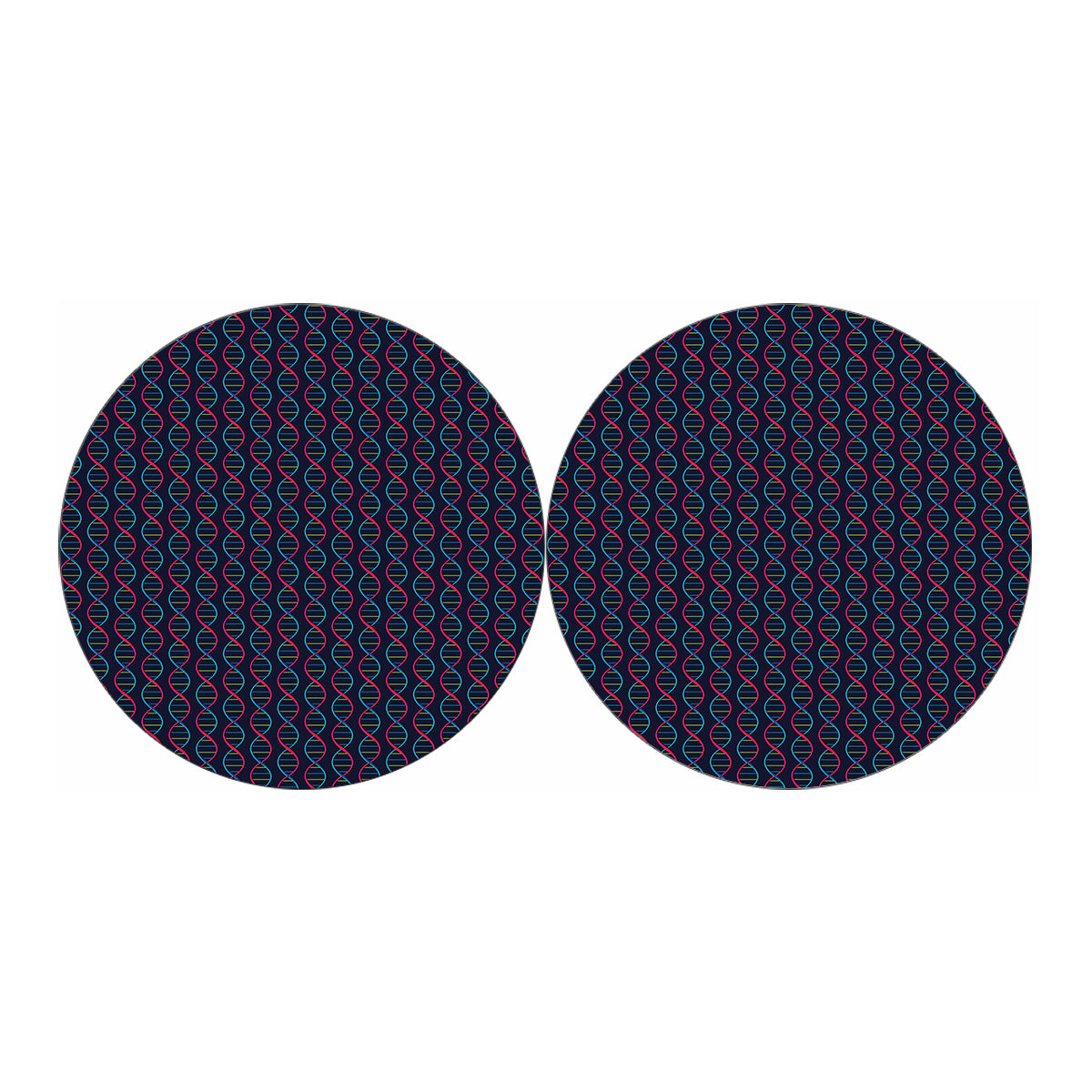 DNA Helix Pattern Print Car Coasters