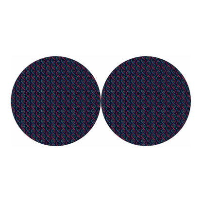 DNA Helix Pattern Print Car Coasters