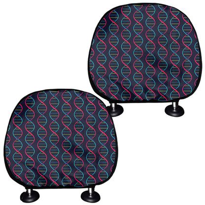 DNA Helix Pattern Print Car Headrest Covers