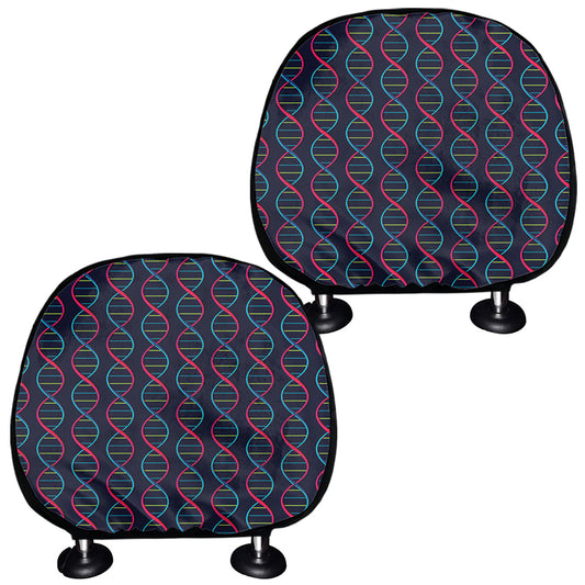 DNA Helix Pattern Print Car Headrest Covers