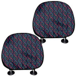 DNA Helix Pattern Print Car Headrest Covers
