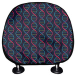DNA Helix Pattern Print Car Headrest Covers
