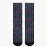 DNA Helix Pattern Print Crew Socks
