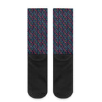 DNA Helix Pattern Print Crew Socks