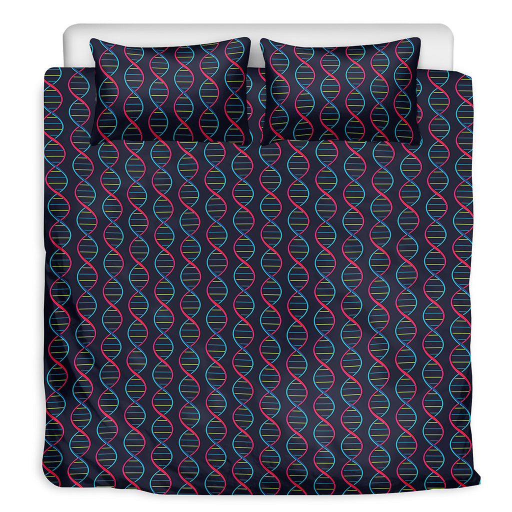 DNA Helix Pattern Print Duvet Cover Bedding Set
