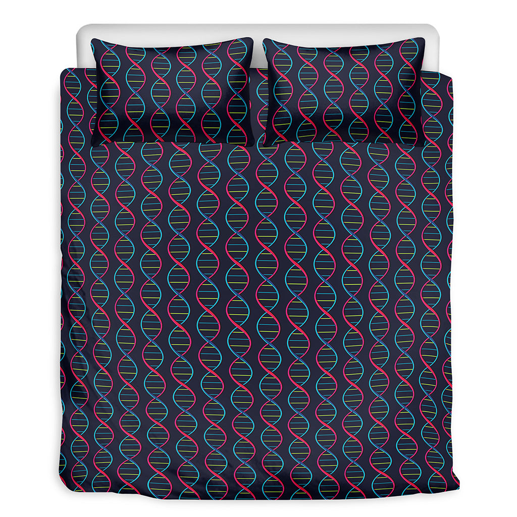 DNA Helix Pattern Print Duvet Cover Bedding Set