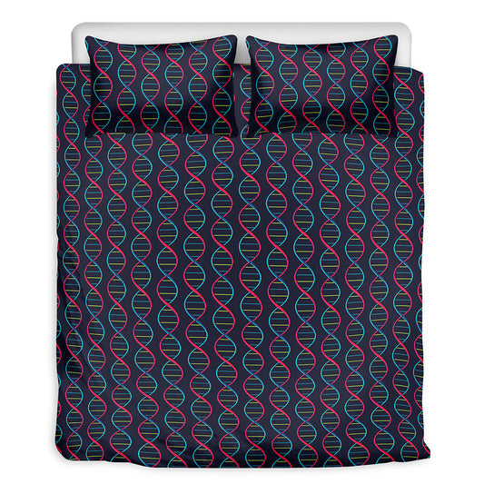 DNA Helix Pattern Print Duvet Cover Bedding Set