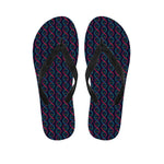 DNA Helix Pattern Print Flip Flops