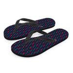 DNA Helix Pattern Print Flip Flops