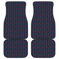 DNA Helix Pattern Print Front and Back Car Floor Mats